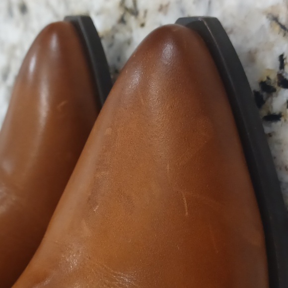 Frye Cara Leather Western Heeled Bootie SZ 8 Brown NEW - Picture 14 of 16